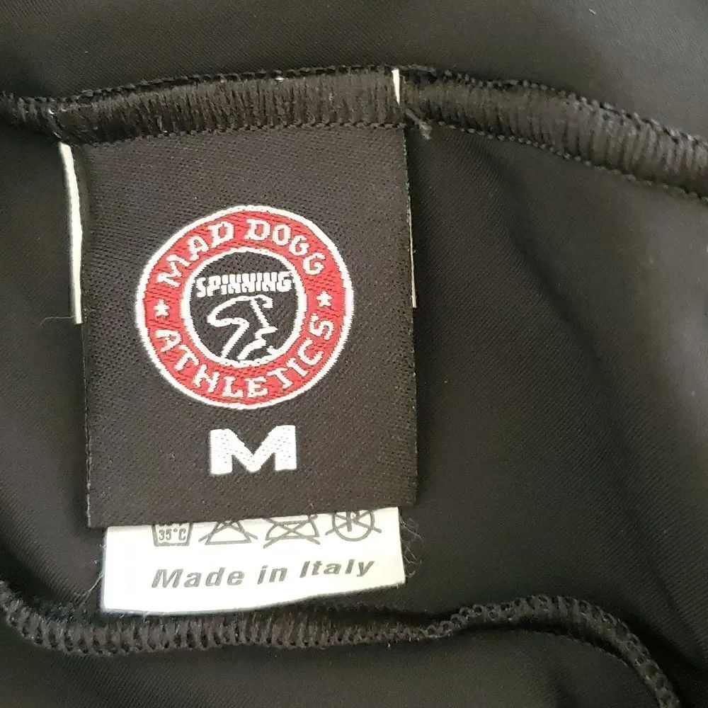 Mad Dogg Athletics Spinning Women's Black Padded Cycling Shorts Size M